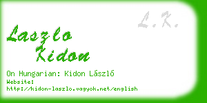 laszlo kidon business card